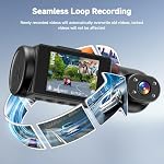 Dash Cam Front and Inside, 1080P Camera for Cars with 32GB Card | Rotatable, Super Night Vision, Loop Recording, G-Sensor & WDR & Motion Detection, For Truck Taxi Driver