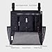 SUNVENO 2-pack Universal Stroller Organizer Caddy with Cup Holders, Wipes Pouch and Extra Storage, Zippered Mesh Side Sling for Pushchair, Black