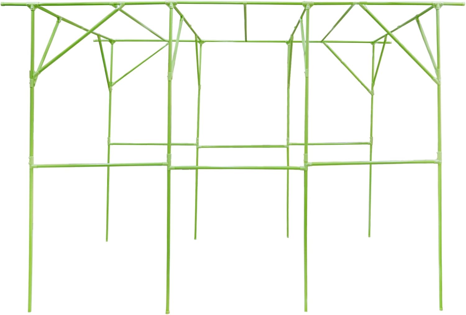 Large Grape Vine Trellis, Large Outdoor Garden Arch Trellis, Outdoor Plant Stand, Plant Climbing Display Rack for Courtyard and Garden Decoration (Green, 10.17*6.56*7.55ft/122.05*78.74* 90.55 in)