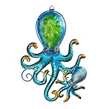JOYBEE HOME&GARDEN Octopus Wall art Decor-Outdoor Indoor Coastal Hanging Art-Ocean Theme Decor for Patio Backyard Yard Fence pool Bathroom Living room-Costal Decorations(BLUE)