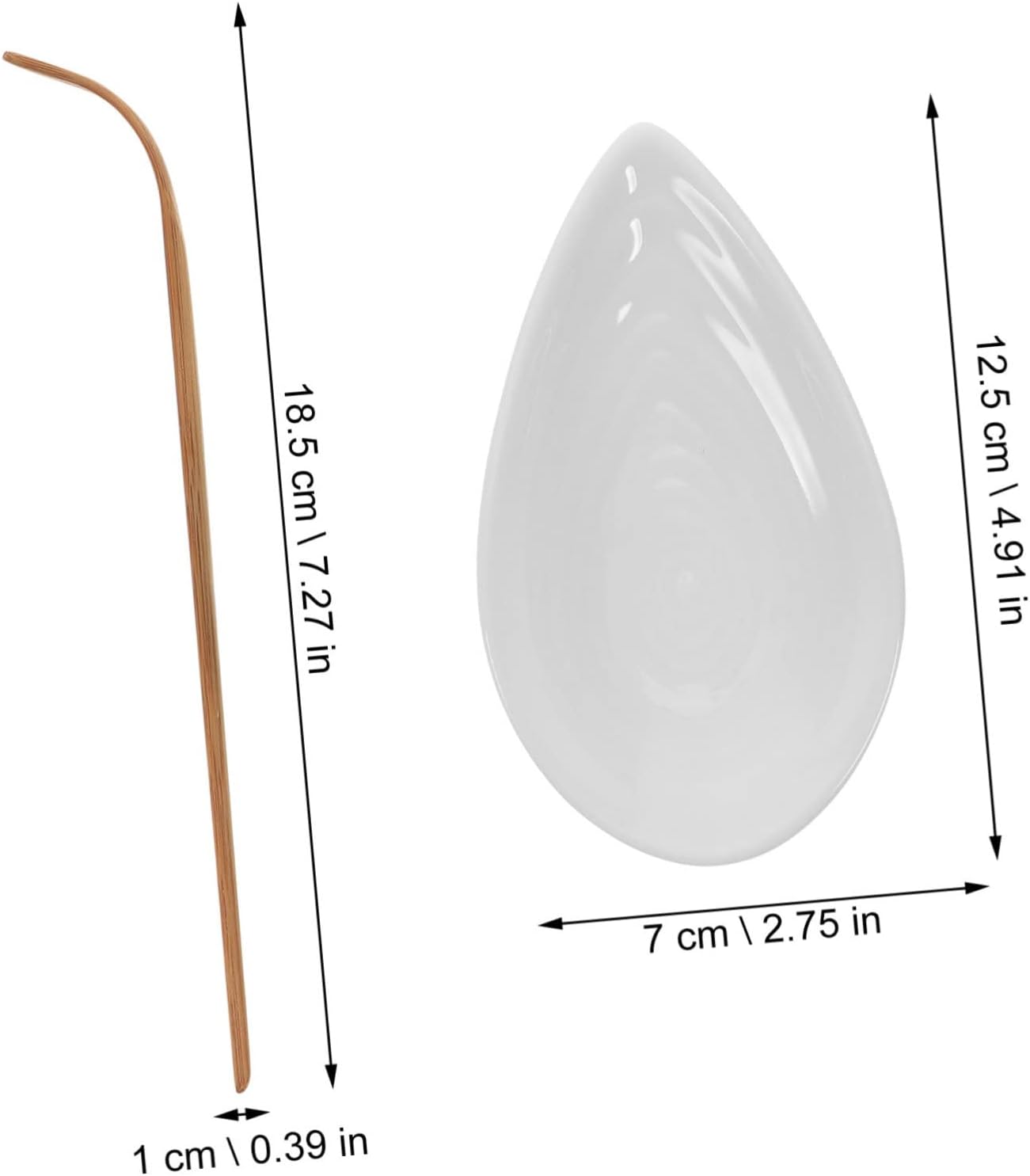 Alipis Ceramic Tea Leaf Scoop Multi-functional Tea Spoon for Loose Leaf Lightweight and Brewing Tool for Home Ceremony and Daily Use