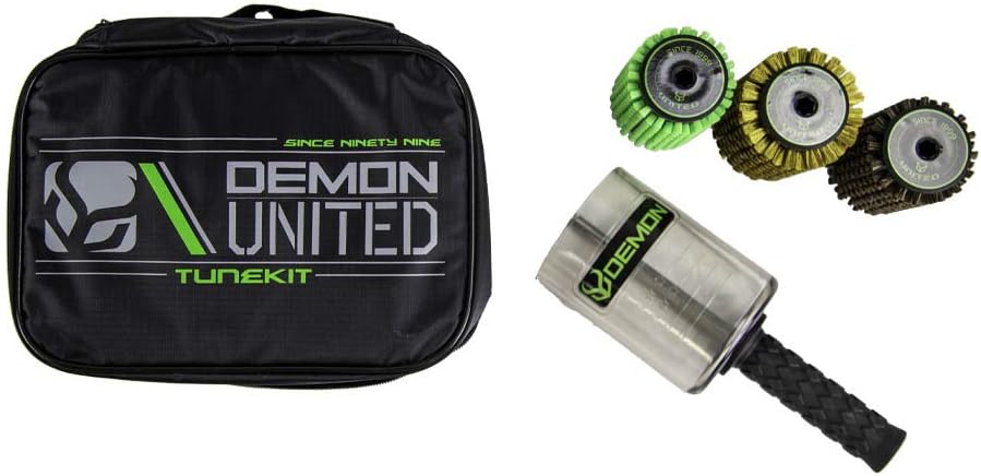 DEMON UNITED Alpine Ski Roto Brush Kit- Roto Brush Handle Axle- Includes 3 Brushes: Nylon, Brass, Horsehair and 133 Gram Wax