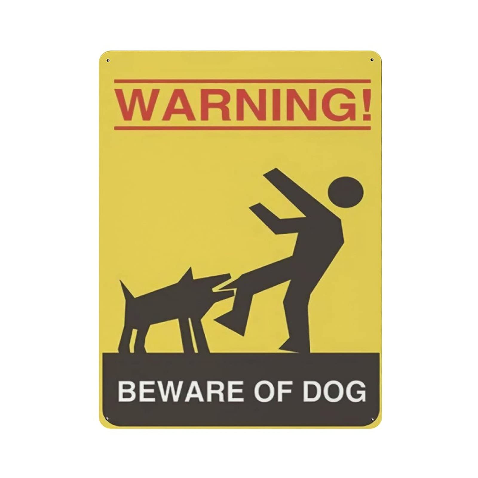 Metal Tin Sign Beware of Dog Vintage Tin Poster Metal Sign Wall Decoration Country Kitchen Home Garage Decor 16"x12"