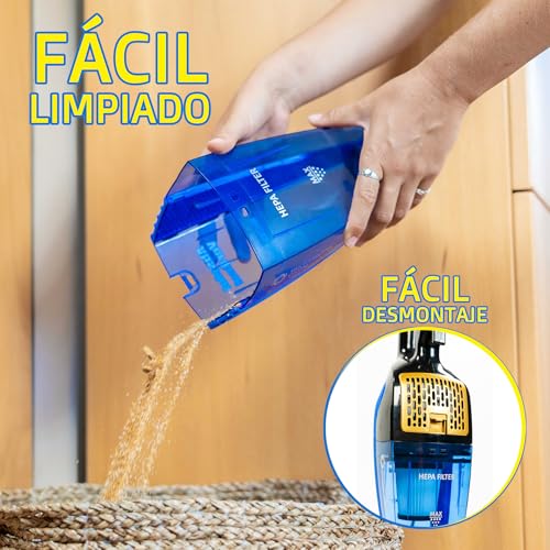 Miniatura 7 de Ecode Aspiradora 3 En 1 Sin Bolsa Con Cable Y Filtro Hepa 800w De Potencia Y 6 Accesorios Para Una Limpieza Rápida Y Completa En Casa