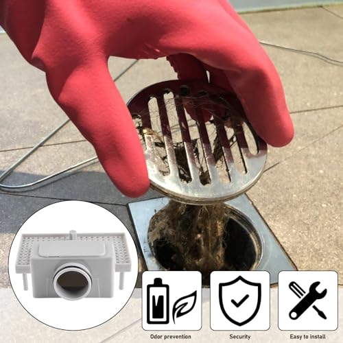 2 Stück Duschrinne Siphon Mit Geruchsstop Haarsieb Set, 4 Schnallen, Dichtung für Duschrinne Haarfilter Duschablauf, Haarfänger Ablauf Bodenabfluss Wasserabfluss