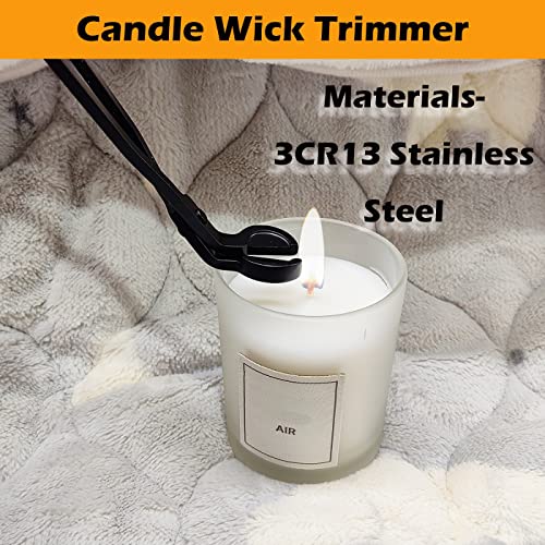 Scgfpoe 3 In 1 Candle Wick Accessory Set,Candle Snuffer,Wick Dipper And Trimmer Cutter,Stainless Steel Candle Care Kit With Extinguisher For Candle Lovers,Black,3 Packs #TOP3