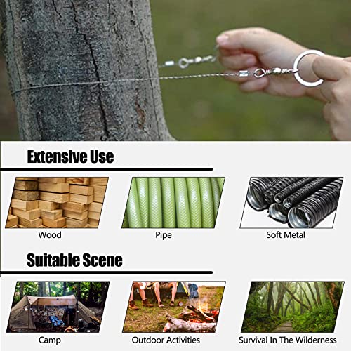 Serra de fio de aço inoxidável, serra de cabo de metal, serra de sobrevivência de emergência, serra