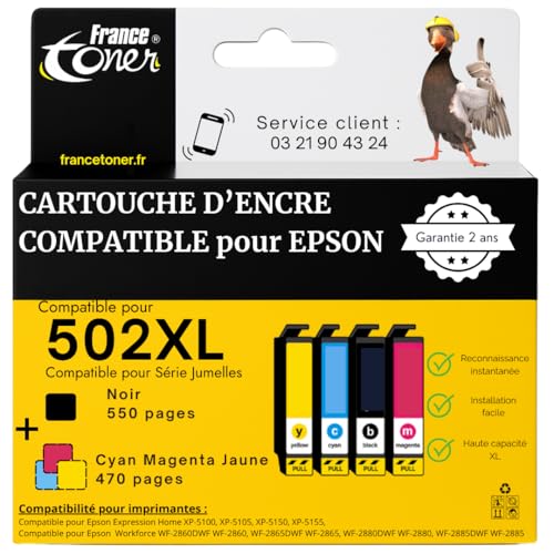 Cartouches Epson 502 XL compatibles pour résoudre vos pannes d'encre sur Expression Home