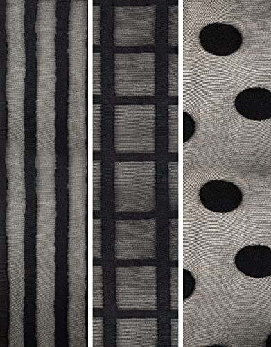 CALZITALY 3 Pairs Women Pop Socks, Sheer Everyday Ankle Socks in 3 Different Designs: Dots, Stripes and Geometric4