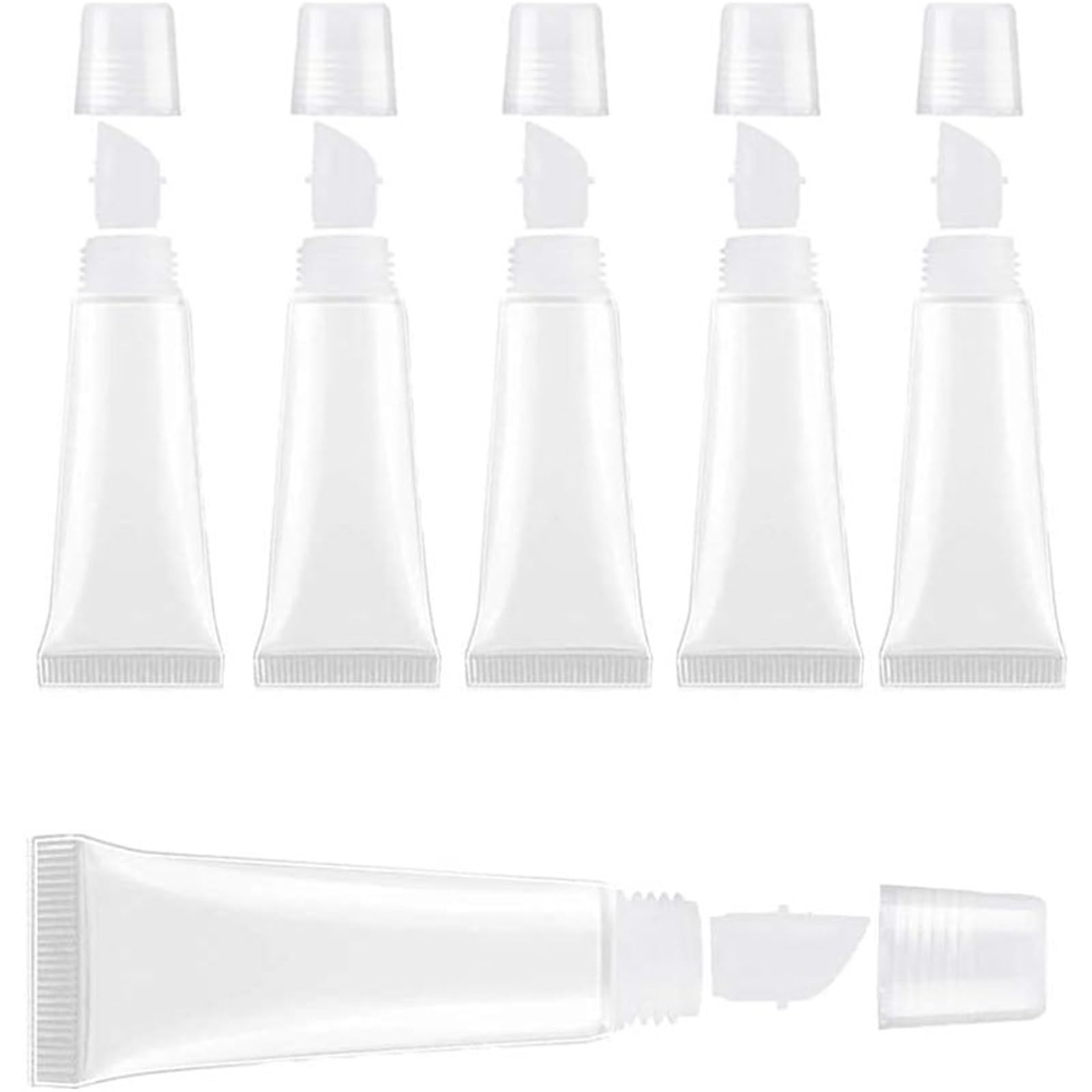 Contenitori per balsamo per le labbra, 60 pezzi, 5/10 ml, mini tubetti vuoti per balsamo per le labbra, contenitori per balsamo per le labbra, contenitori per balsamo per le labbra