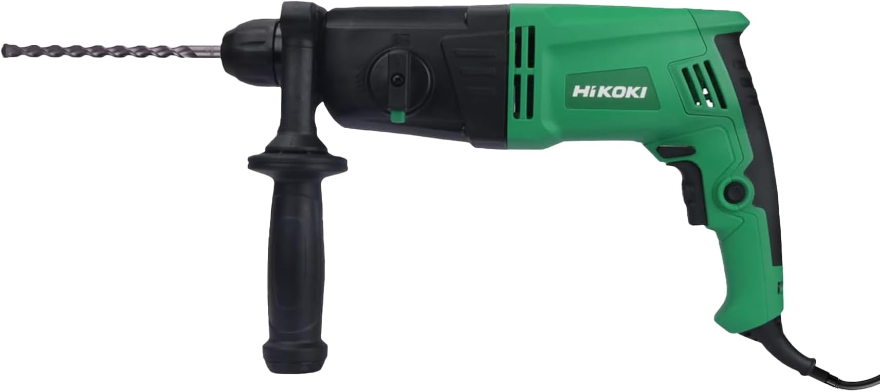 Hikoki Dh22Pbss9Z - Rotary Hammer Drill Machine 620W,Sds-Plus Chuck,2 Mode For Concrete,Metal & Wood,0-1100 Rpm,4400Ipm,2.2J,With 1 Push Bit Mounting And Low Vibration Handle Feature,2.8 Kg - Green