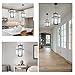 IKK Black Crystal Pendant Light for Kitchen Island, Luxury Water Ripple Glass Chandelier Lights Fixture, Modern Elegant Adjustable Pendant Lighting for Dining Room Bedroom, E12 Bulb, L6.5'' x H11.8''