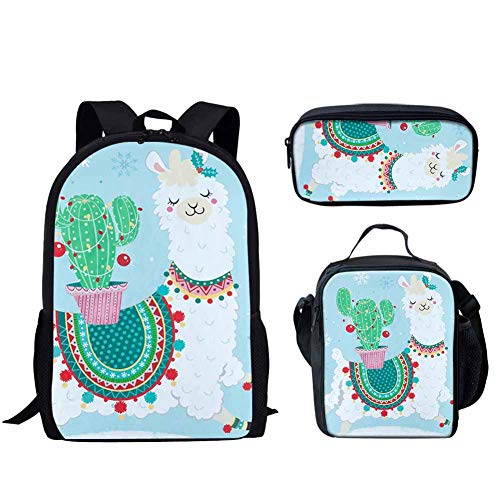 Zainetto con stampa 3D Dino borsa termica per il pranzo astuccio per la scuola set di 3 borse a tracolla per bambini Simpatica lama. Taglia unica Zaini Daypack