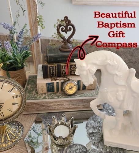 Trust in The Lord with All Your Heart -Proverbs 3: 5-6 Quote Engraved Compass with Wooden Box, Greeting Card, Gift Compass, Graduation Day Gifts 2027 Compass for Women Mens Boy Girls - Image 4