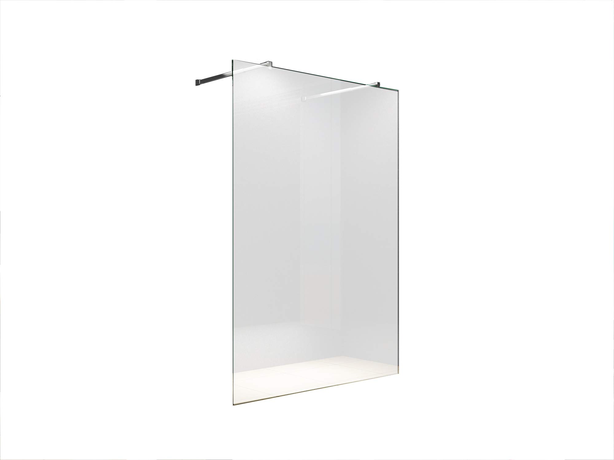 Shop [Typ-Lily] 10 mm Walk in Ścianka prysznicowa - prysznic - szkło ESG (90 x 200 cm satynowane 2 x uchwyt narożny)