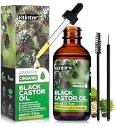 Ktintar Jamaican Black Castor Oil,100% Pure and Natural Organic Castor Oil Cold Pressed Glass Bot...