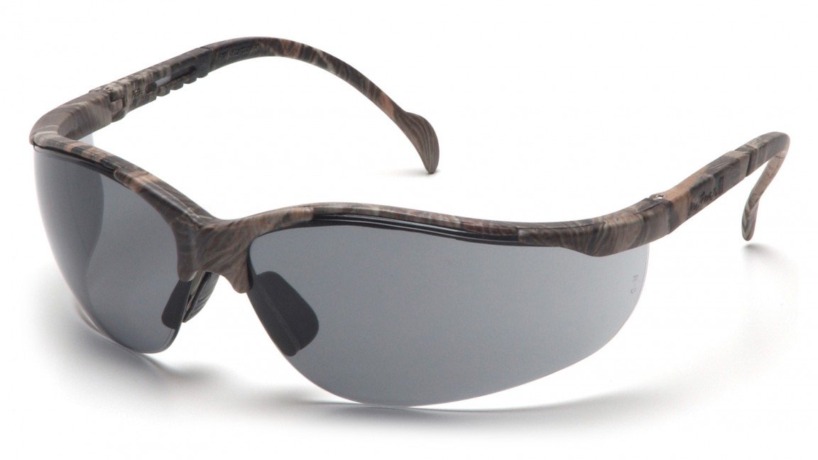 Occhiali Protettivi ANSI Z87 Occhiali Di Sicurezza Pyramex Venture II - Lenti Grigio Fumo Antiappannamento, Montatura Nera (confezione Da 12 Paia) Occhiali Protezione Venture II Antiappannamento - Foto 2