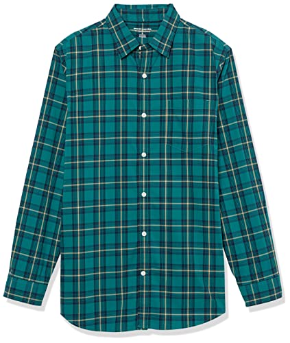 Miniatura 6 de Amazon Essentials Hombre Camisa de Popelina Elástica de Corte Ajustado y Manga Larga