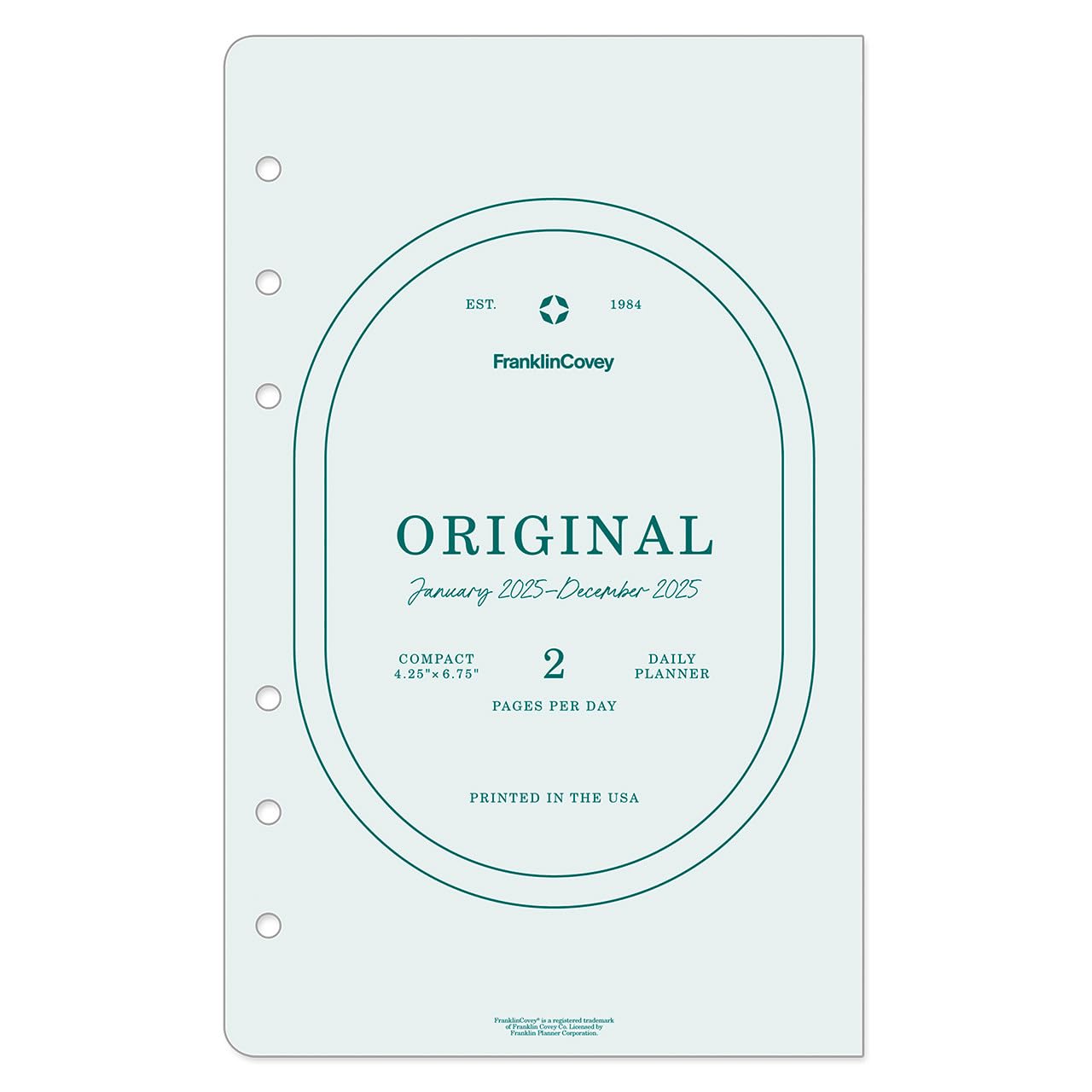 FranklinCovey - Original Two Page Per Day Ring-Bound Planner (Compact, Jan 2026 - Dec 2026)