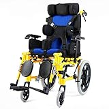 Kinderrollstuhl Einfacher Mehrfachschutz Vollständige Liegeverstellung mit Anti-Rückenkippvorrichtung Kinderrollstühle mit Esstisch