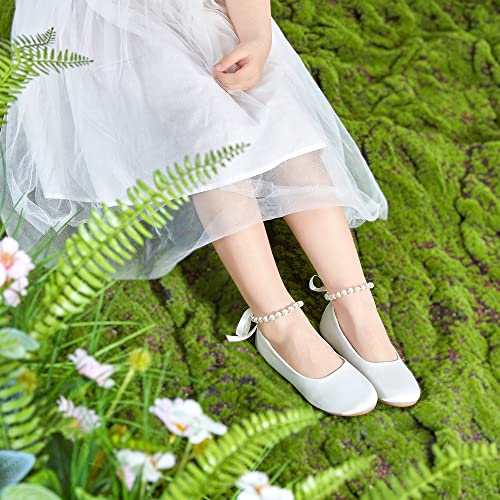 Image of Felix & Flora Girls Toddler Little Ballet Shoes - Flower Girls Mary Jane Flats Dress Shoes Party Wedding