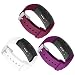 Produktbild Kmasic Kompatibel Gear Fit 2 Pro/Fit 2 Armband, Silikon Bänder Ersatzband für Samsung Gear Fit 2 & 2 Pro Tracker- 3 Pack-(Weiß/Lila/Weinrot)