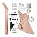 ModouString Guitar kits Mahogany wood body Neck, Rosewood fretboard with block inlay 22 fret 24.75inch DIY Build Your Own Guitar