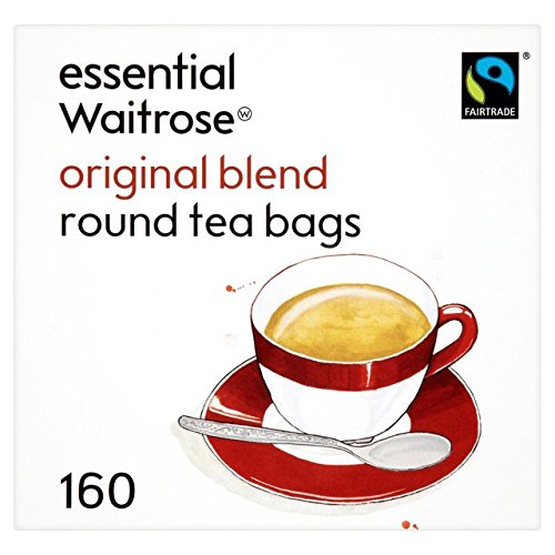 Original Blend Round Tea Bags Essential Waitrose 160 per Pack