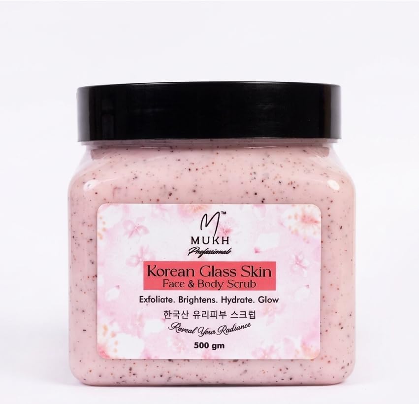 MUKH Professionals Korean Glass Skin Face & Body Scrub | Creamy Exfoliator Infused with Rice Extracts for Even Skin Tone (... - Review, Price and Buying Guide