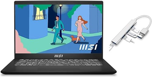 MSI Portátil moderno FHD de 14 pulgadas Procesador Intel Core i5-1155G7 16 GB de RAM SSD de 512 GB Gráficos Intel Iris Xe Teclado