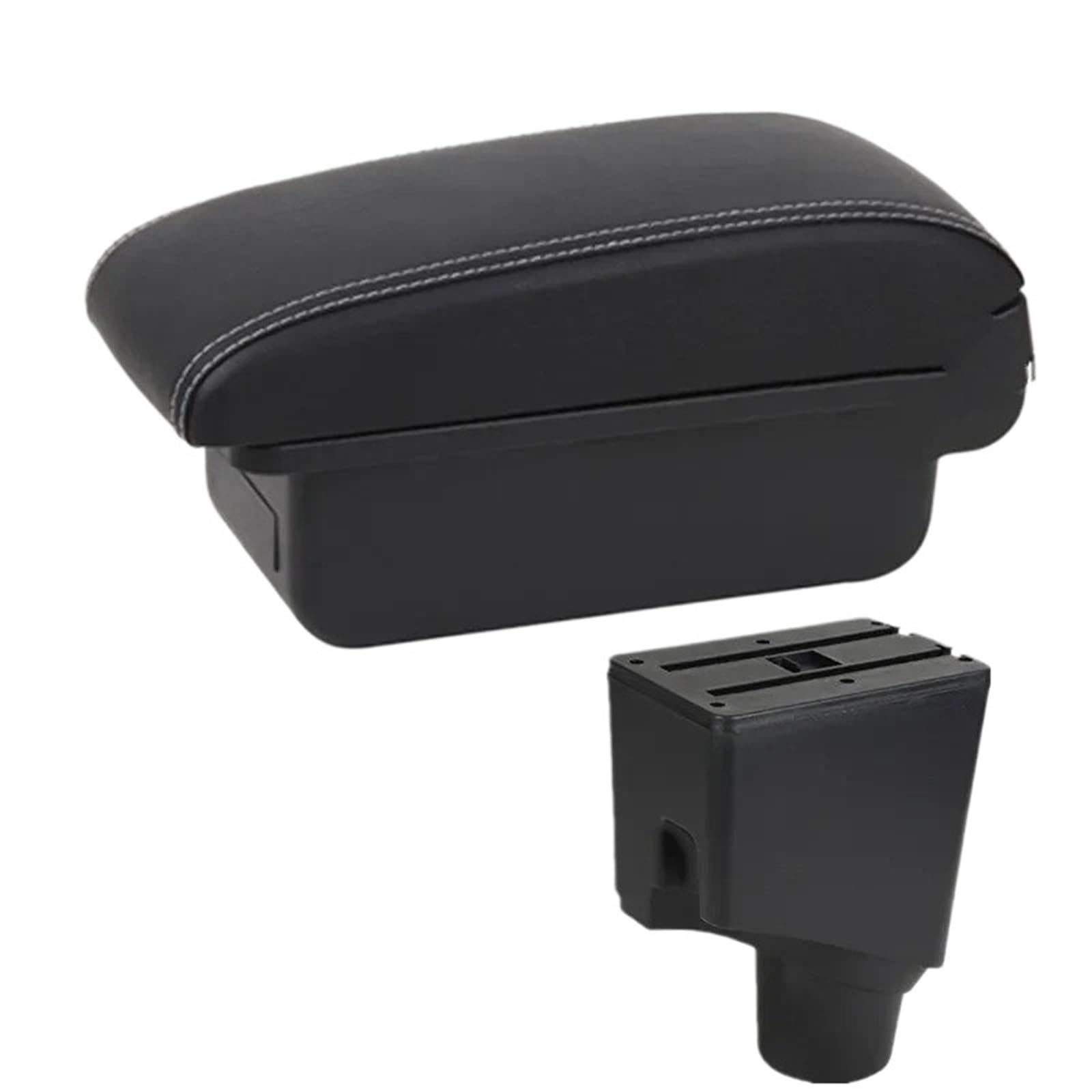 NOKRGQW Car Armrest Box For Toyota For Yaris For Hybrid 2015-2023 Car Armrest Box Interior Dedicated Retrofit Parts Accessories(A3 white line No USB)