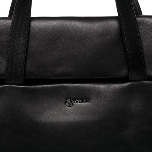 Mallette noir en cuir pour compartiment 15" laptop lors de vos trajets