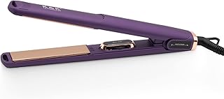 K&K Titanium Hair Straighteners, Professional Design 2 in 1 Straightener and Curler, 1 Inch 150-230°C Adjustable Temperature Dual Voltage UK Plug Flat Iron