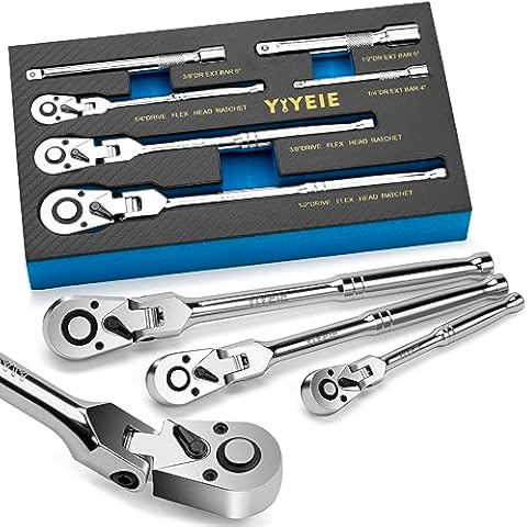 YIYEIE 6-Piece Flex Head Ratchet Set Cover