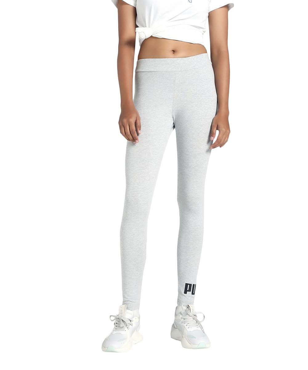 PUMA Womens No. 1 Logo Leggings, Light Gray Heather, M EU