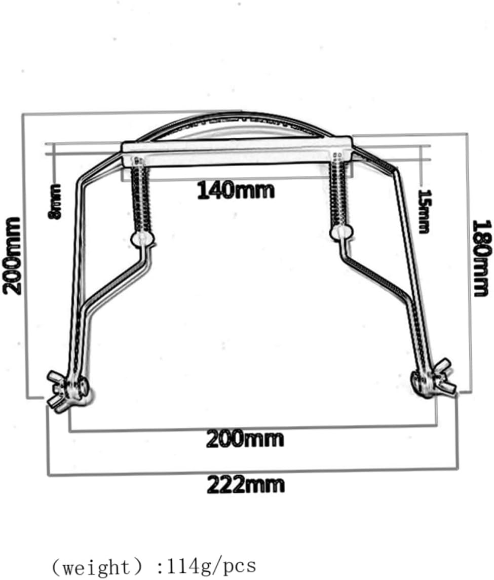 HANABASS 10Holes Harmonicas Neck Holder Metal Frame Harp Rack for Hands Playing Lightweight Comfortable Accessory for Adults and Beginners Black