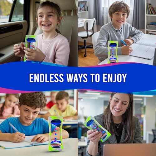 image for BUNMO Stocking Stuffers for Kids - Liquid Motion Bubbler Sensory Toys 