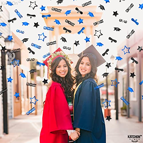 Image of Graduation Decorations 2026 | Blue and Black Congrats Grad Confetti 2026 - Pack of 1300 | Graduation Confetti 2026 | 2026 Graduation Table Decorations, Graduation Confetti Class of 2026, KatchOn