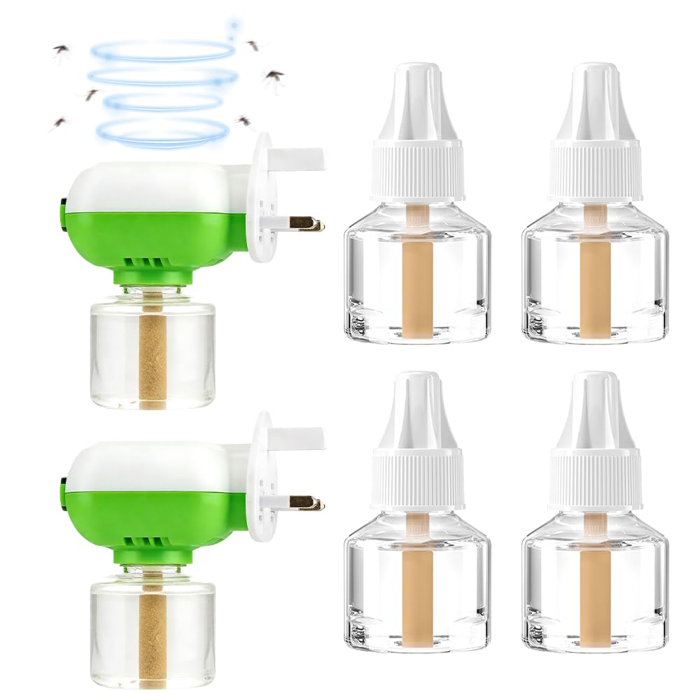 8PCS Plug-in Mosquito Repellent, Plug-in Insect Killer for Home & Travel, Includes 2 Refills, Knocks Down Mosquitoes, Midges, Flies on Contact