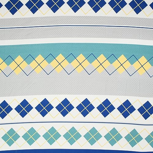 Image of VOMZER Diwan Set Covers Cotton 8 Pieces Cotton Feel Designer Printed Diwan Set (1 Single Bedsheet, 2 Bolster Covers, 5 Cushion Covers) Blue Box
