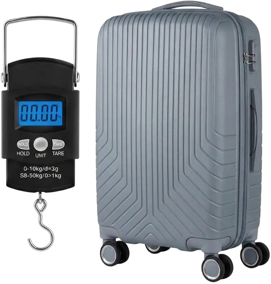 Mala De Viagem G Polipropileno Marrocos 32kg + Balança 50kg (Azul Claro)