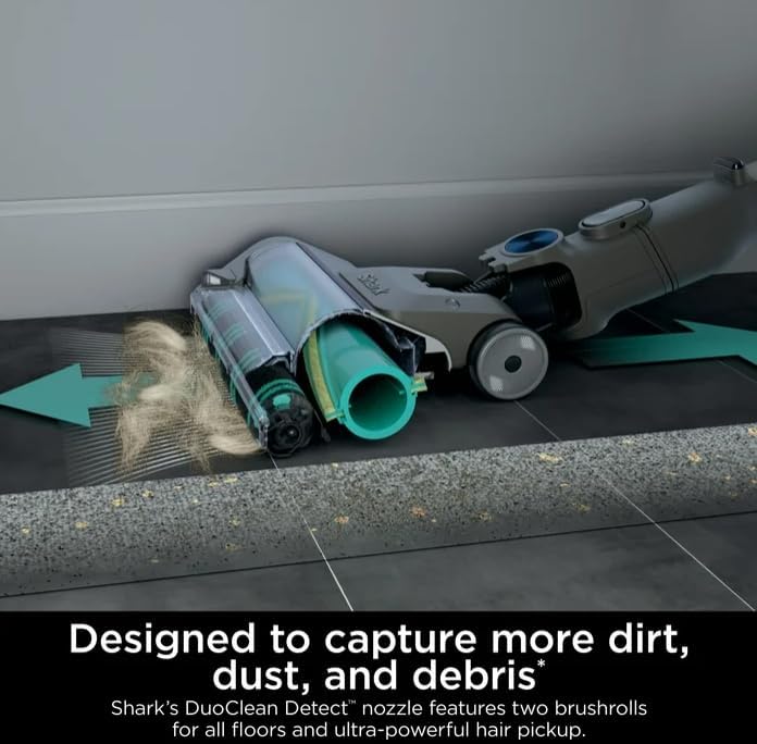 Shark IP1250 PowerDetect Cordless Stick Vacuum Cleaner - DuoClean Detect Nozzle & MultiFLEX Wand, Blue (Renewed)