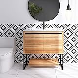 JimsMaison 36 inch Bathroom Vanity with Sink Combo, Freestanding Bathroom Vanities with 2 Doors, Flo