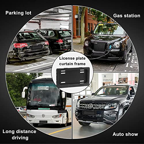 Lesdrise Electric License Plate Holder With Remote Control, Us Universal License Plate. Suitable For Most Models (Black) #TOP1