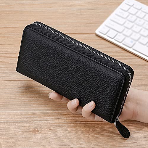 Womens Genuine Leather Wallet Large Capacity Female Purse Clutch Cowhide Lady Wallets Passport Coin Pocket2