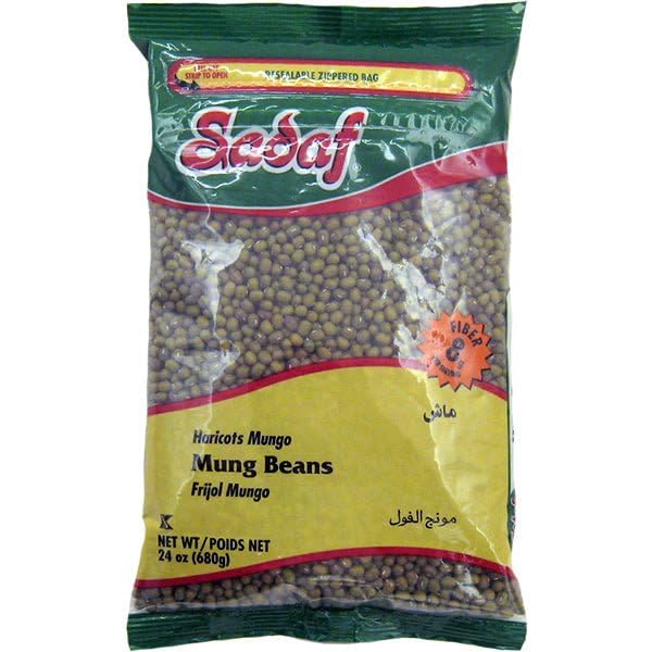 Sadaf Frijoles Mungos - 24 onzas - Frijoles Mungos verdes enteros para brotar y cocinar - Green Gram Maash - Natural, vegano, kosher - Producto de disponible en Yaxa Mexico