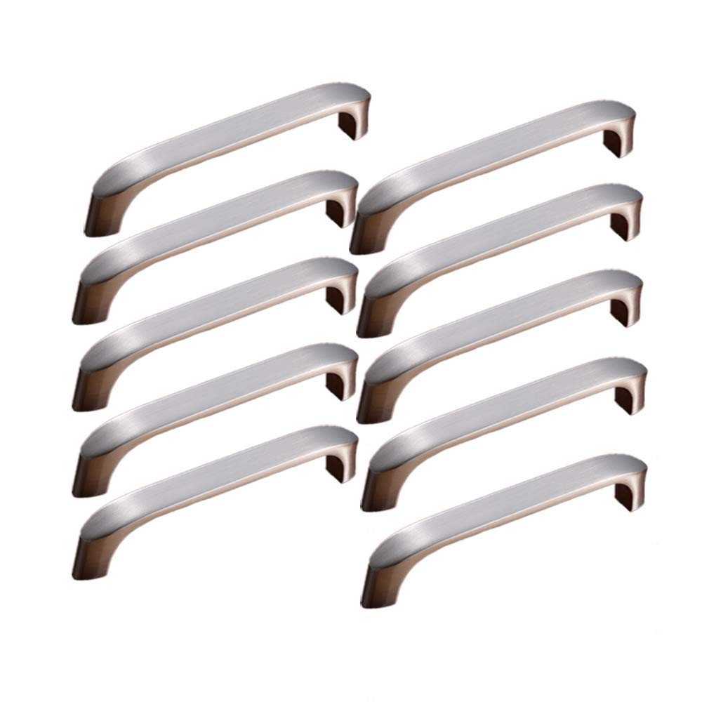 Möbelgriffe und -knöpfe, 10 Stück, Kleiderschranktürgriff, Schubladengriff, Küchenschranktürgriff, Türknöpfe, Hardware, gebürstet (Nickel 96 mm) (Nickel 128 mm)