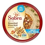 Sabra Roasted Pine Nut Hummus Dip, 15oz - Smooth & Creamy Hummus for Dipping Vegetables & Snacks, Sandwich Spread & Healthy Snacking - Non-GMO, Vegan, Gluten-Free, Kosher & Vegetarian
