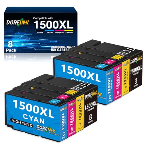 DOREINK 1500XL Druckerpatronen für Canon PGI-1500XL 1500 XL für Canon Maxify MB2750 Druckerpatronen MB2000 MB2050 MB2150 MB2155 MB2300 MB2350 MB2755 Tintenpatronen (8er Value Pack)