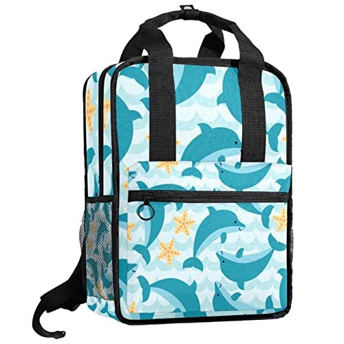 Sac à dos garçon renard bleu foncé réglable qui soulage les épaules